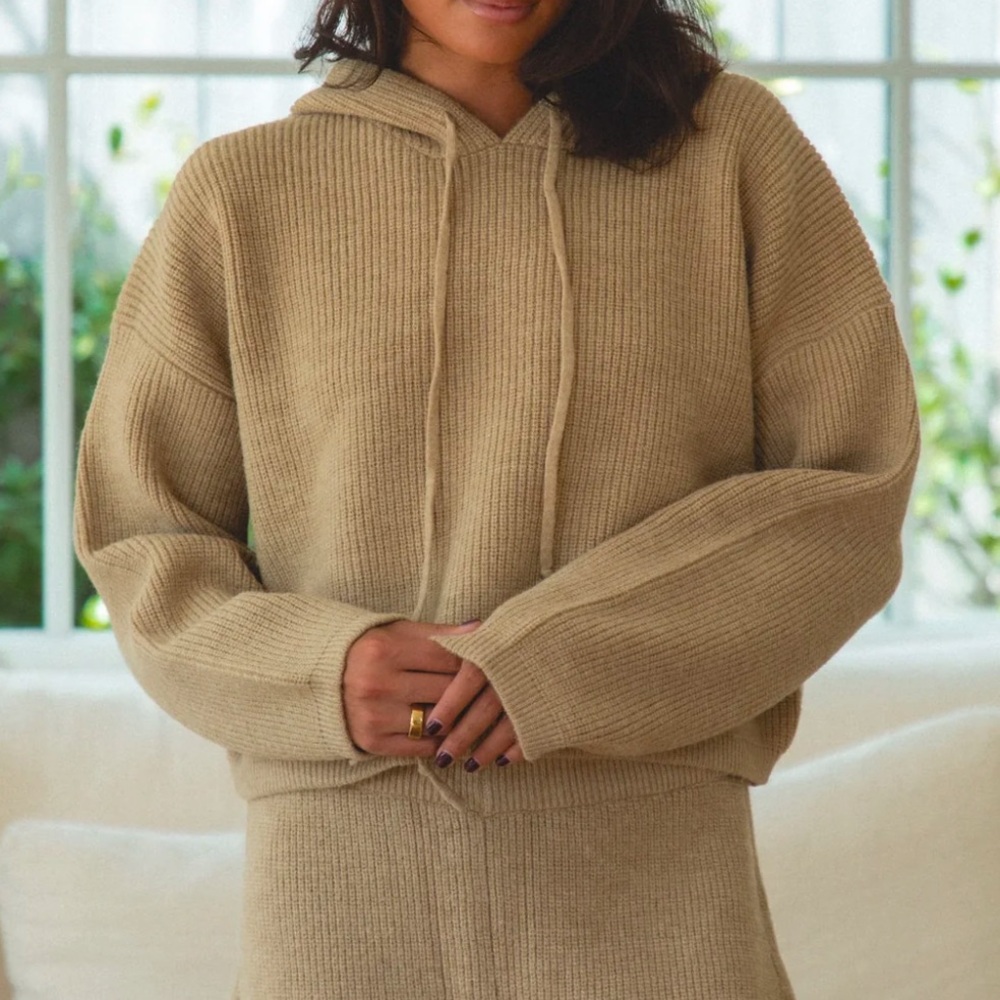 SOLAI- Autumn Wave Knit Sweater Hoodie Top